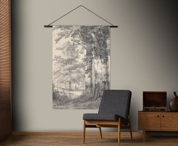 Konst för hemmet - XL Väggtapet - Skogsritt - 100x150cm