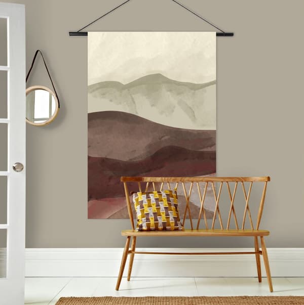 Konst för hemmet - XL Väggtapet - Akvarell Horisont - 100x150cm