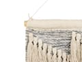 Pikkukuva 5 / 6: Seinäkoriste beige puuvilla 60 x 106 cm hapsut suorakulmainen ripustettava seinävaate boho moderni