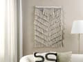 Pikkukuva 2 / 6: Seinäkoriste beige puuvilla 60 x 106 cm hapsut suorakulmainen ripustettava seinävaate boho moderni