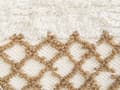 Pikkukuva 6 / 6: Seinäkoriste beige ruskea puuvilla 60 x 107 cm hapsut ripustettava seinävaate geometrinen kuvio boho