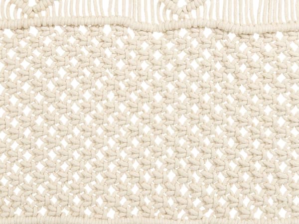 Vægophæng Makramé Lys Beige Boho Chic Stil Vægdekoration Stue Soveværelse