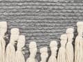 Miniatyrbillede 6 af 6: Vægophæng Grå og Beige Bomuld Håndvævet med Kvaster Vægdekoration Hængende Dekoration Boho-stil Stue Soveværelse