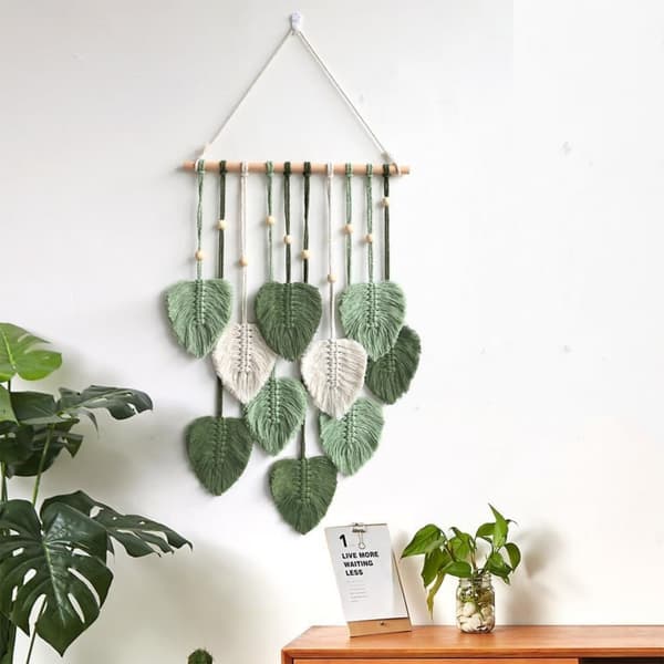 makramé vägghängande gobeläng boho dekoration chic gobeläng konst vävda