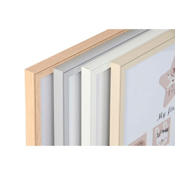 Fotoram Home ESPRIT Glas Trä MDF 40,5 x 2 x 49,5 cm (4 antal)