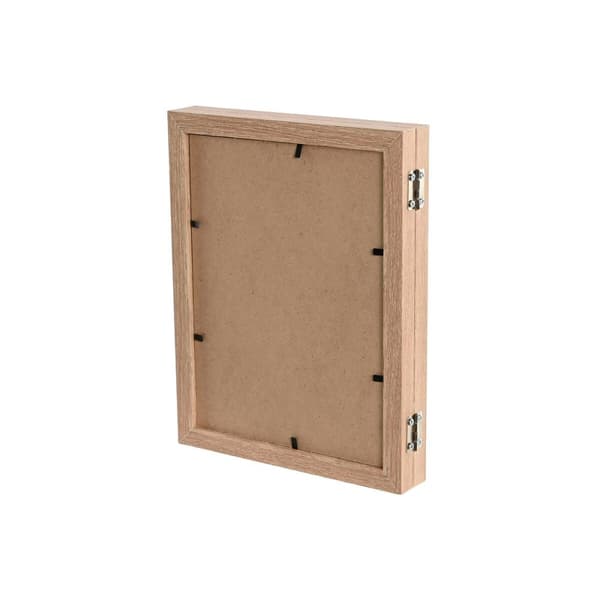 Fotoram Home ESPRIT Glas Trä MDF 36 x 3 x 23 cm (2 antal)
