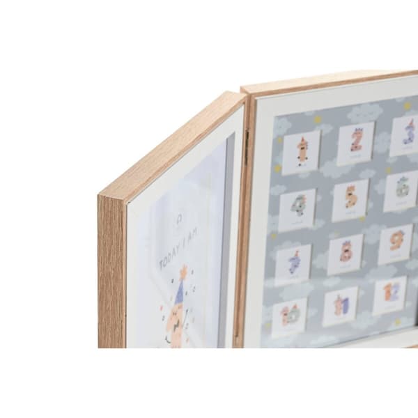 Fotoram Home ESPRIT Glas Trä MDF 36 x 3 x 23 cm (2 antal)