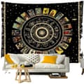 Miniatyrbillede 1 af 2: Tarot Tapestry, Blomsterdesign, Holdbart Bomuld,gt850-1, 200x150cm