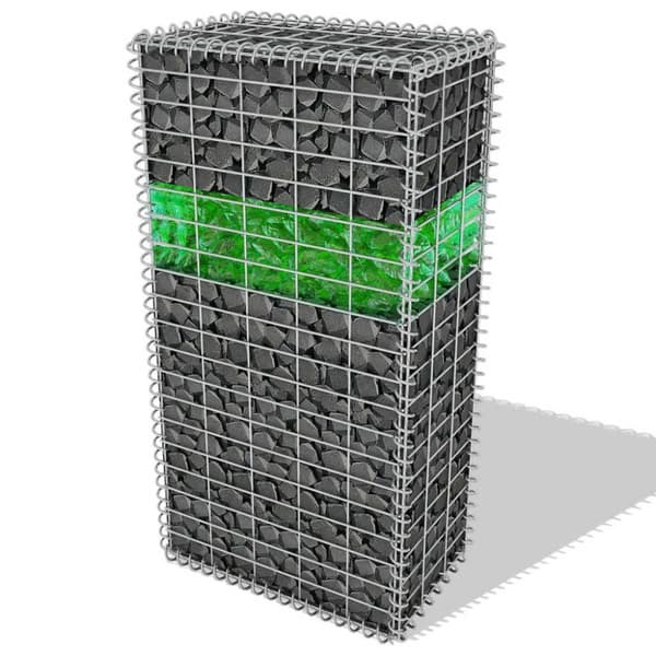 vidaXL Grønne gabionsteiner glass 60-120 mm 25 kg