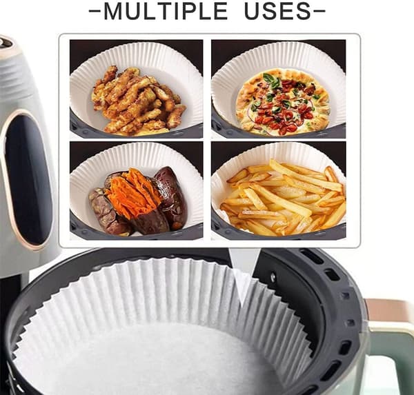 INF Air Fryer Engangspapir Hvit 16 cm 50 Stk