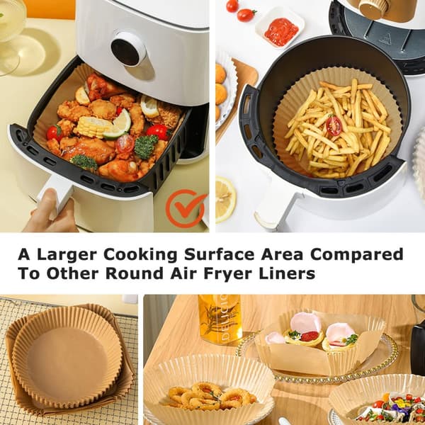INF Air Fryer kertakäyttöpaperi 50 kpl Luonto 20 cm