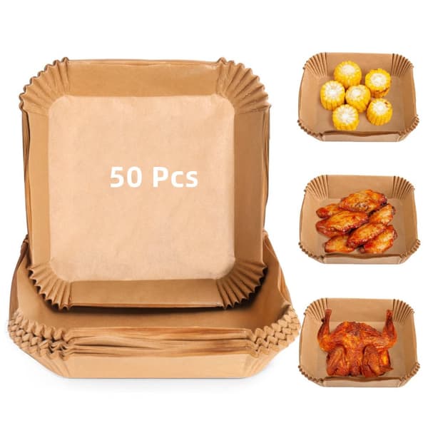 INF Air Fryer kertakäyttöpaperi 50 kpl Luonto 20 cm