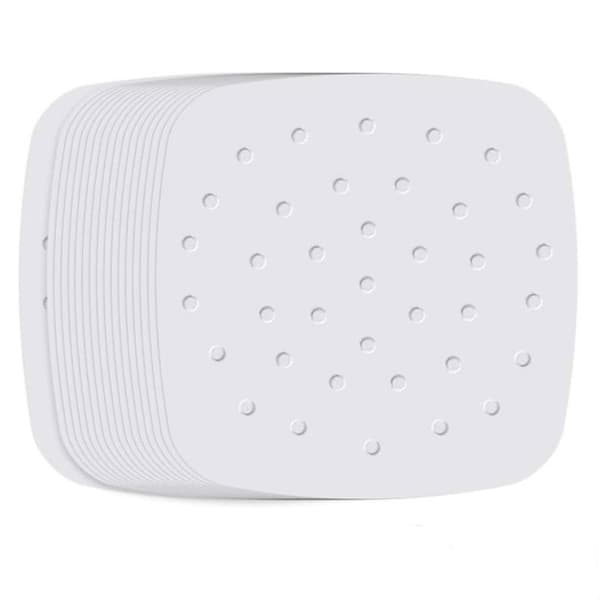 Firkantet perforert bakepapir for Air Fryer 200-pak Hvit 22 cm