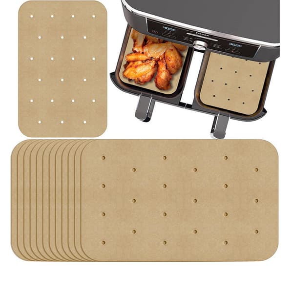 INF Engångs Air Fryer pappersfoder 50-pack Ljusbrun 20.6x14 cm