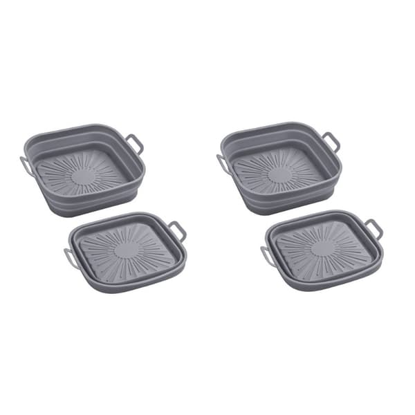 INF Sammenleggbar firkantet Air Fryer silikonform 17,5 cm 2-pak