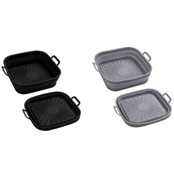INF Taitettava neliö Air Fryer silikonimuotti 17,5 cm 2 kpl Monivärinen
