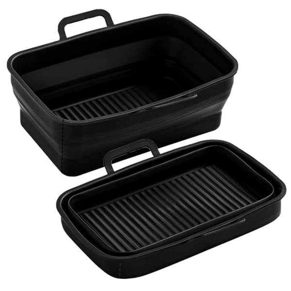 INF Sammenklappelig firkantet Air Fryer silikoneskål 2-pak Ninja 201410