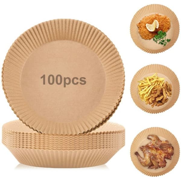 Air Fryer Papper - Brun 100-pack 16 cm