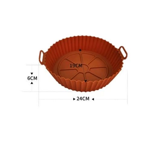 Runde silikonbakekar til Air Fryer 24x6x19 cm