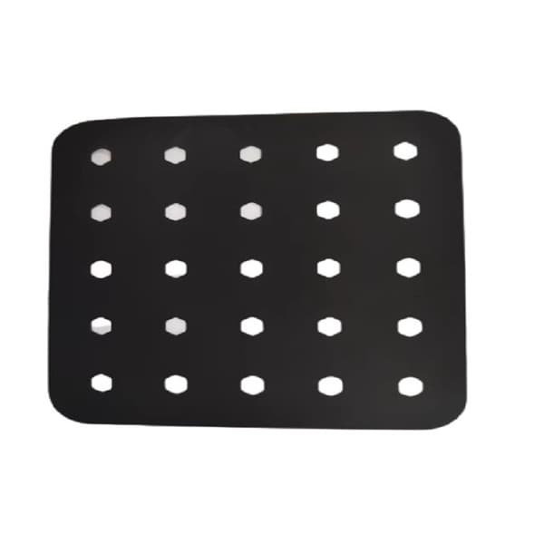 INF Återanvändbar Air Fryer Liner Silikon Square 19x19 cm Svart