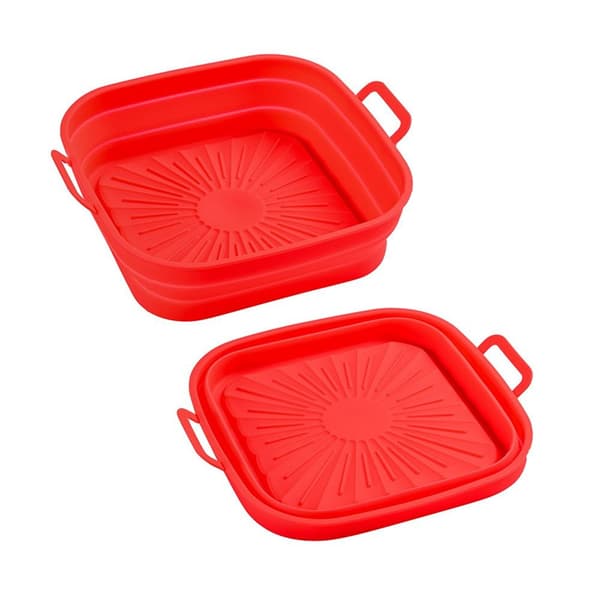 INF Sammenleggbar firkantet Air Fryer silikonform 17,5 cm