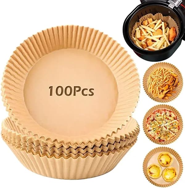 100st Non-stick pappersformar för varmluftsfritös