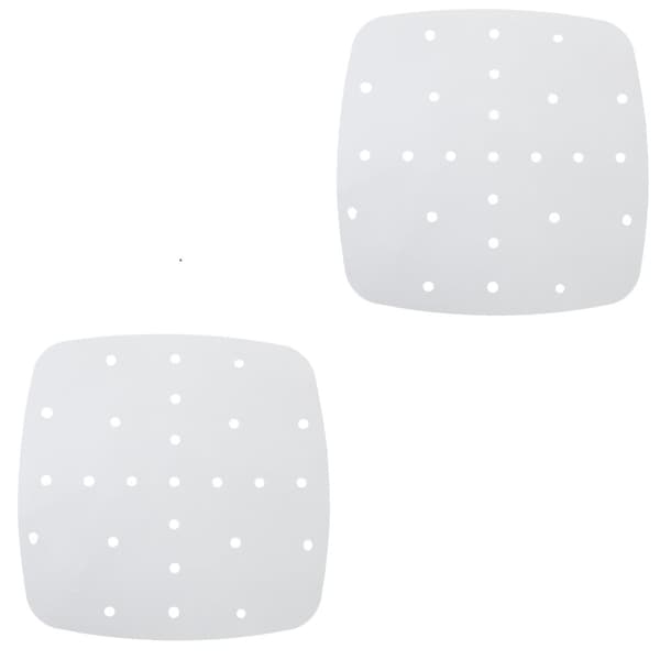 INF Neliönmuotoinen rei'itetty leivinpaperi Air Fryer 100-pakkaukseen Valkoinen 20 cm