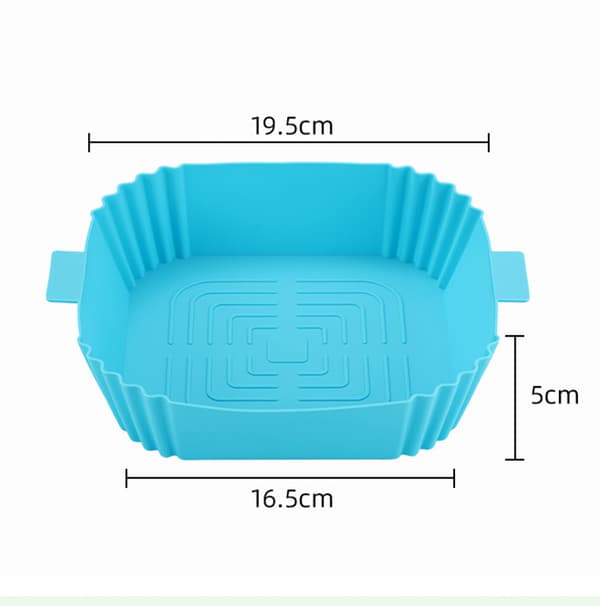 INF Silikoneskål til Air Fryer 16,5x19,5 cm Blå