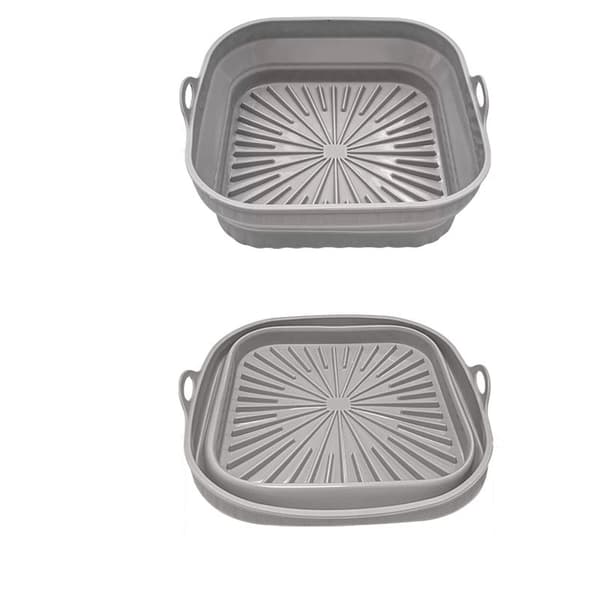 INF Kvadratisk silikoninnlegg til airfryer Grå