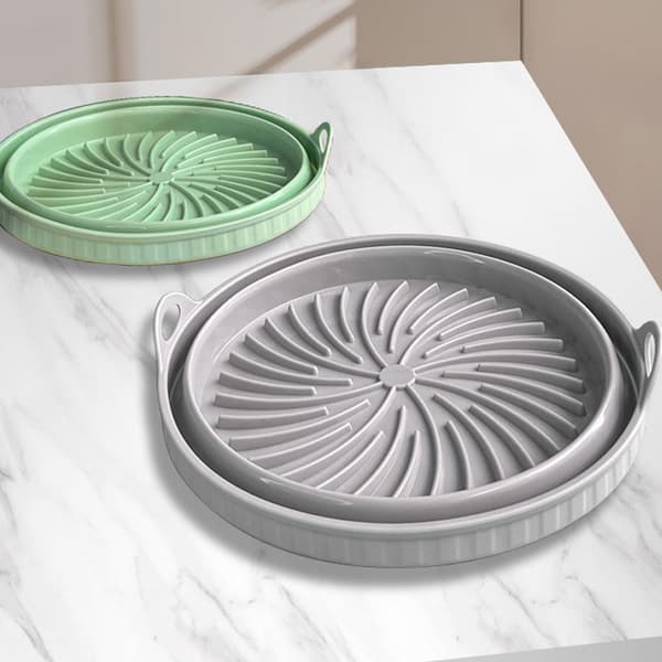 INF Silikon Air Fryer Liner - Rund, Grå Grå0
