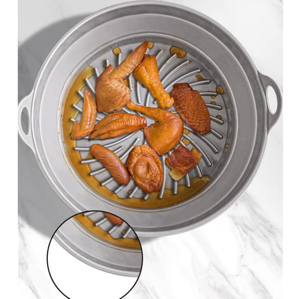 INF Silikon Air Fryer Liner - Rund, Grå Grå0
