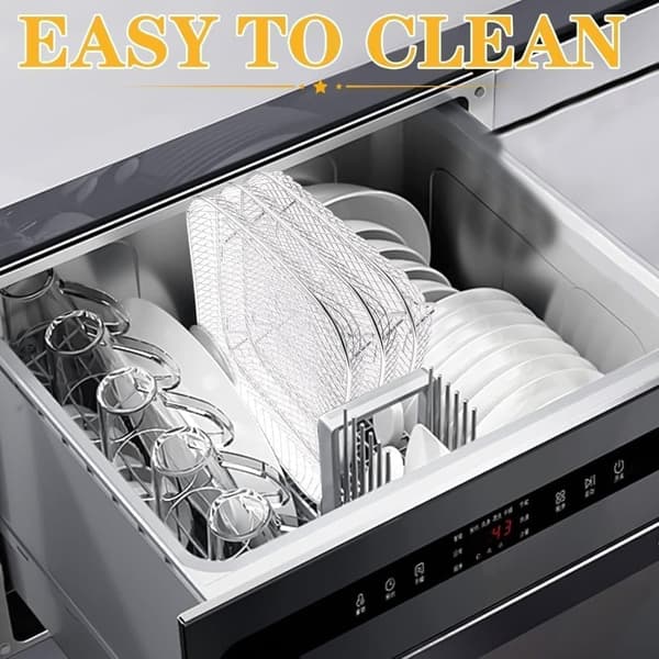 3stk Air Fryer Rack Airfryer kurv bakke rustfrit stål til airfryer-firkantet / rund / aflang