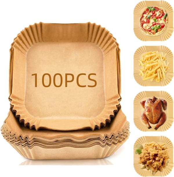 100-pak Pergamentpapir Airfryer 16cm - Medium