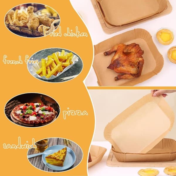 Lollanda 100-pak non-stick bagepapir til Airfryer – varmebestandigt og praktisk