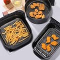 Miniatyrbillede 7 af 8: Lollanda 3-pak Air Fryer Rack Airfryer Kurv Bakke Rustfrit Stål Til Airfryer - Firkantet / Rund / Aflang