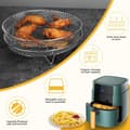Miniatyrbillede 3 af 7: Lollanda 3-pak Air Fryer Rack Airfryer Kurv Bakke Rustfrit Stål Til Airfryer - Firkantet / Rund / Aflang