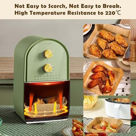 Lollanda Bagepapir 100-pak, velegnet til airfryer og enkel madlavning
