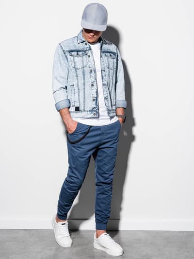 Men's mid-season jeans jacket C441 - light jeans