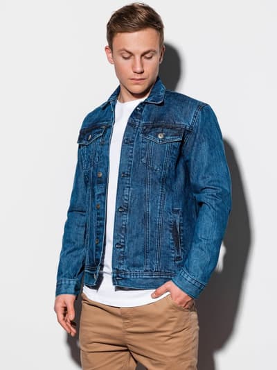 Men's mid-season jeans jacket C441 - jeans