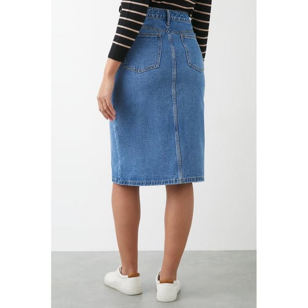 Dorothy Perkins Kvinnor/Damer Denim Midi kjol