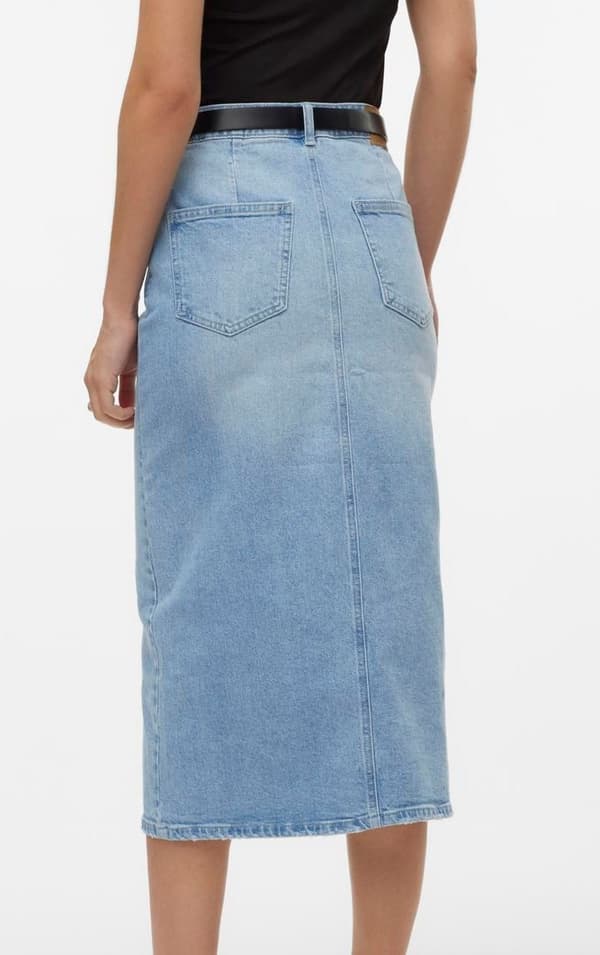 Vero Moda - vmVeri HR Calf Denim Skirt