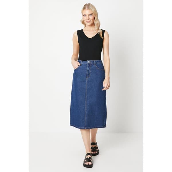 Principles Womens/Ladies Denim Split Hem Midi Skirt
