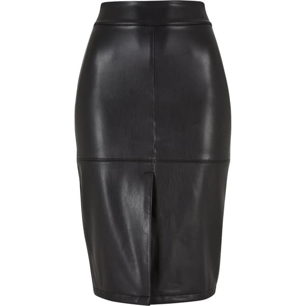Urban Classics Womens/Ladies Synthetic Leather Pencil Skirt Black 4XL