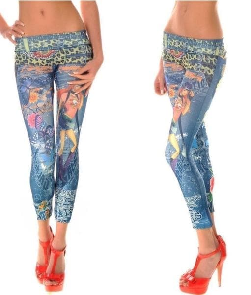 Mönstrade Leggings Jeggings
