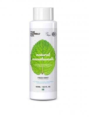 Naturlig munskölj med fluor fresh mint - The Humble Co.