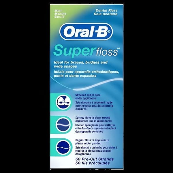 Superfloss tandtråd ORAL B - 1 förpackning - Vuxen - Blandad