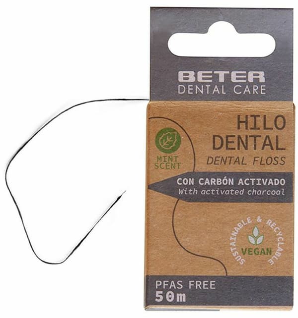Dental Floss Beter 50 m Active charcoal