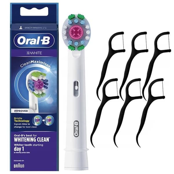 Tandpetare och borsthuvuden - Oral-B - 3D White EB18 - Komplett munhygien - 6 stycken