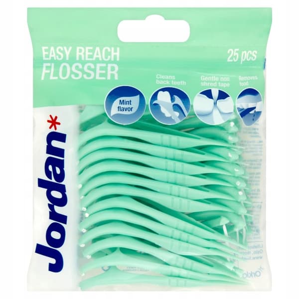 JORDAN EASY REACH FLOSSER 8X24 /vihreä hammastikku/ 2616