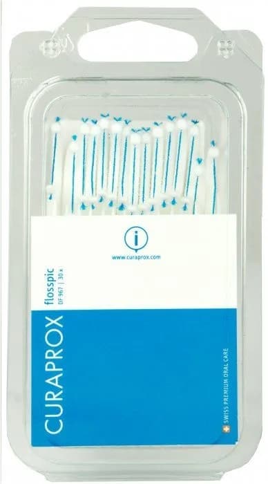 Curaprox DF 967 tandpetare med tandtråd 30 stycken